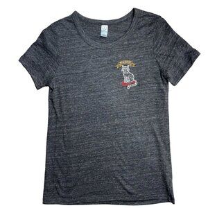 Harry Potter Minerva McGonagall Womens Baby-Tee Charcoal Cat Witch w Book Tshirt
